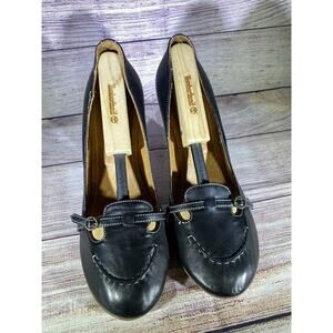 JP Italian Heels Size 41 Black with White Topstitching Vero Cuoio Fine Leather
